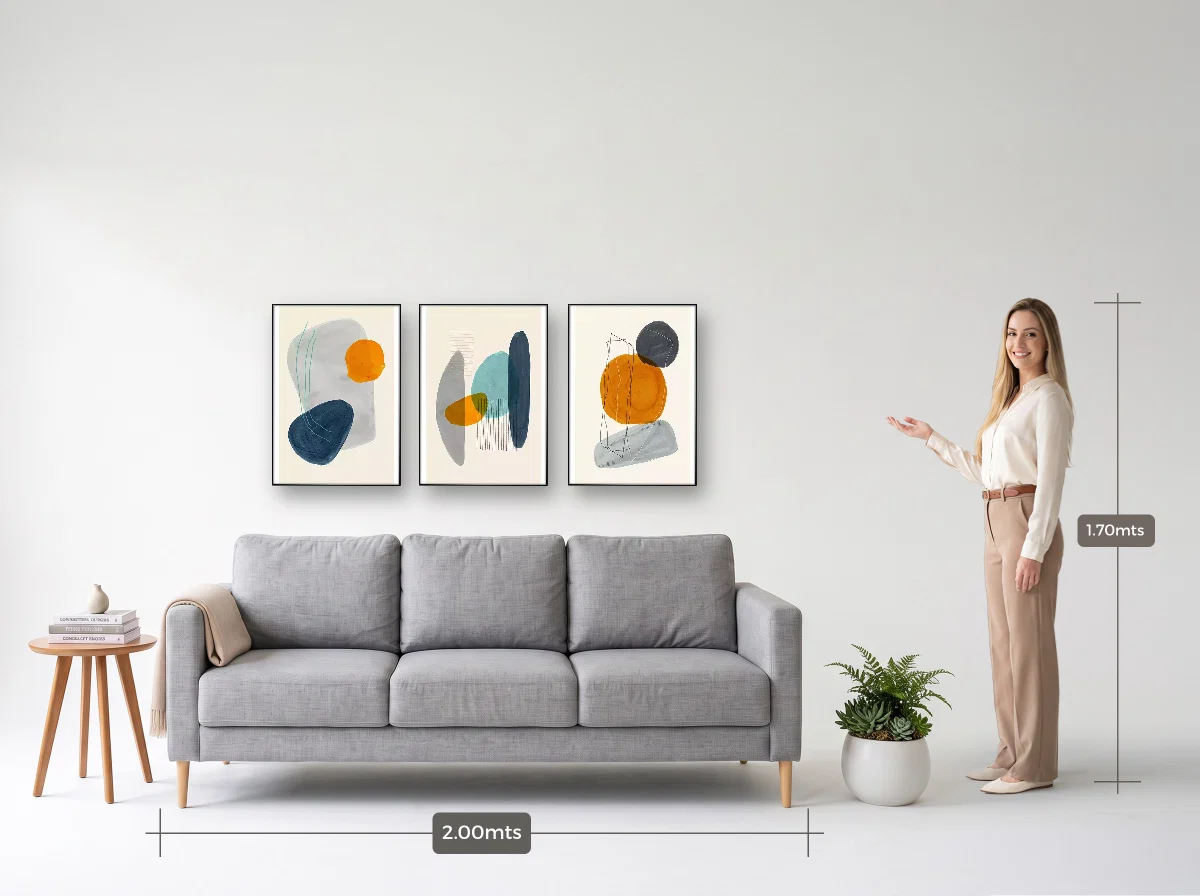 Trio 50×70 · Filete · preta · Sala · sofá de 2,00 m