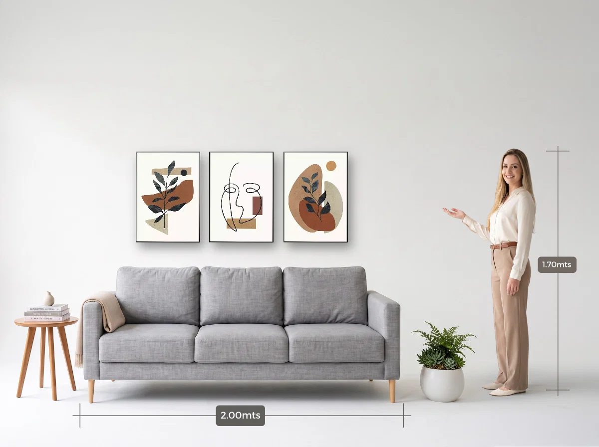 Trio 50×70 · Filete · preta · Sala · sofá de 2,00 m