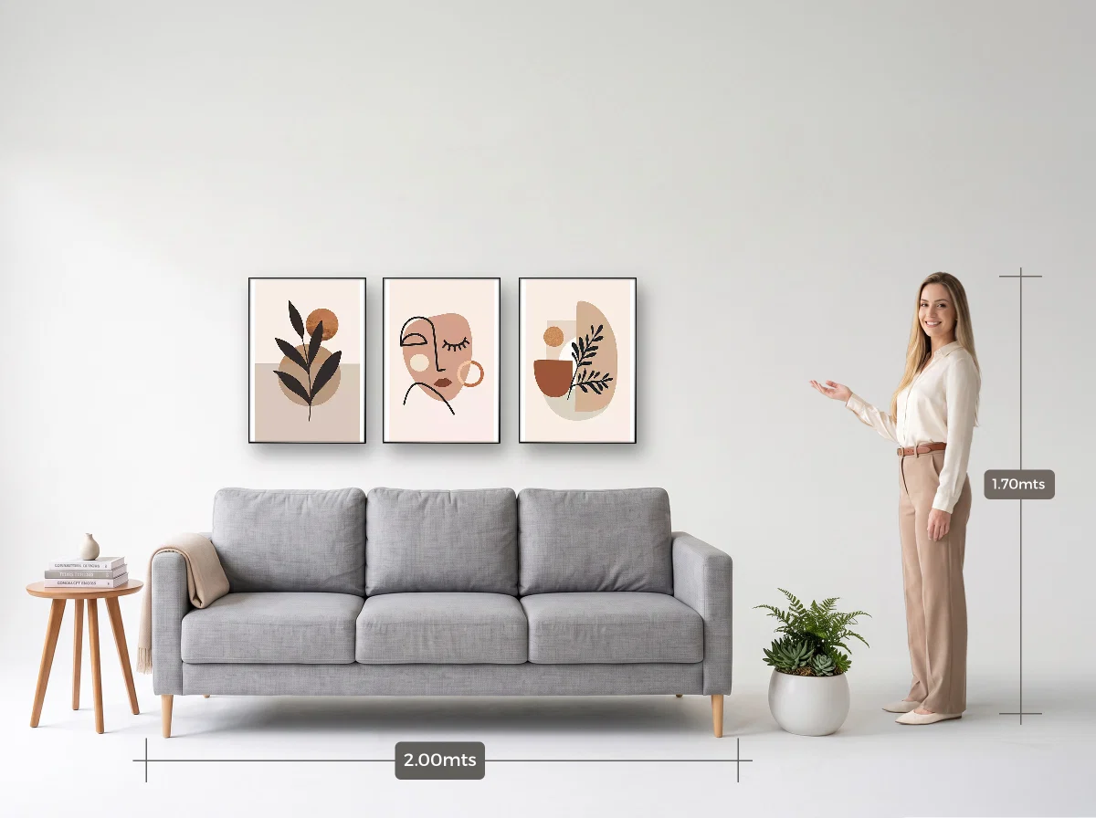 Trio 50×70 · Filete · preta · Sala · sofá de 2,00 m