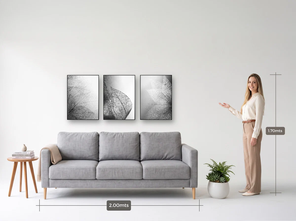 Trio 50×70 · Filete · preta · Sala · sofá de 2,00 m