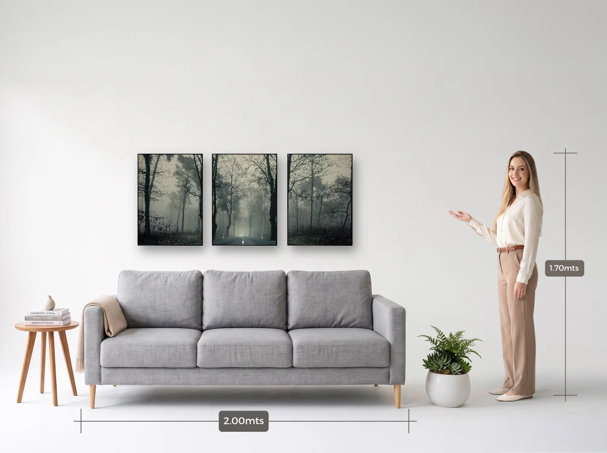 Trio 50×70 · Filete · preta · Sala · sofá de 2,00 m