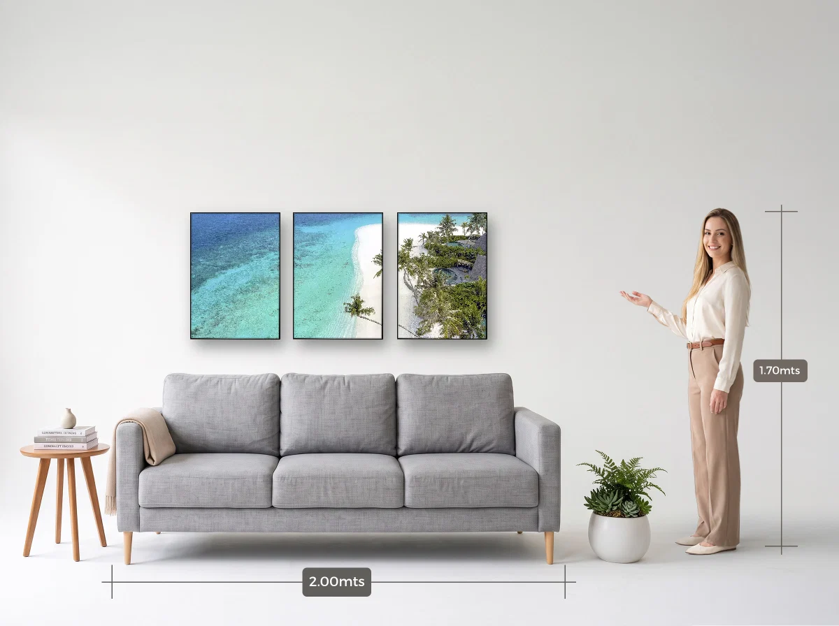Trio 50×70 · Filete · preta · Sala · sofá de 2,00 m