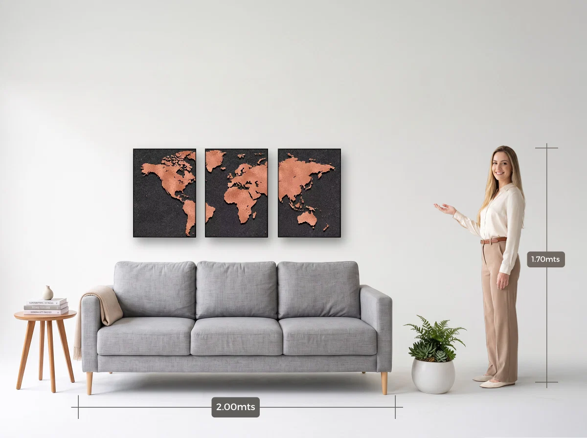 Trio 50×70 · Filete · preta · Sala · sofá de 2,00 m