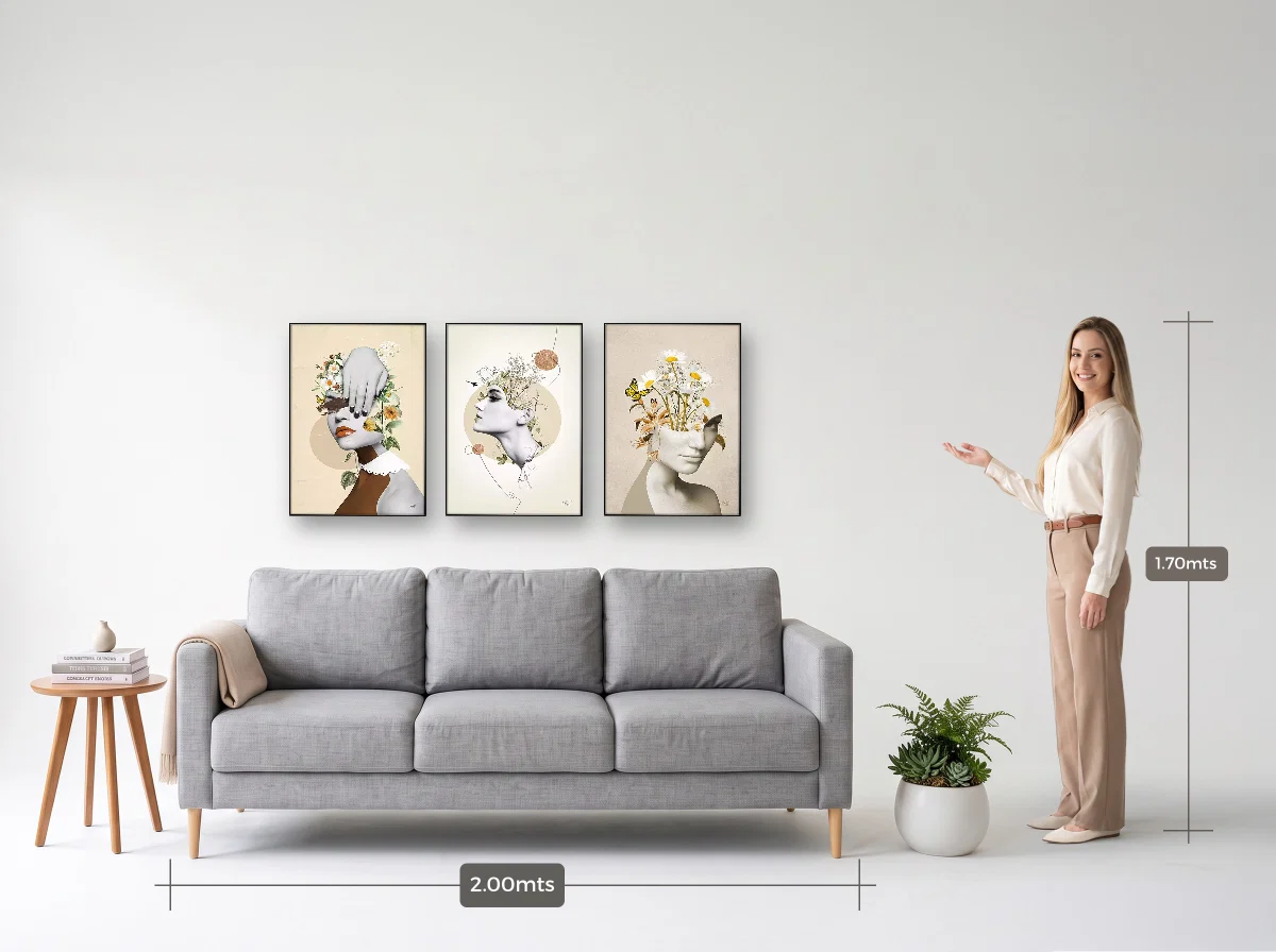 Trio 50×70 · Filete · preta · Sala · sofá de 2,00 m