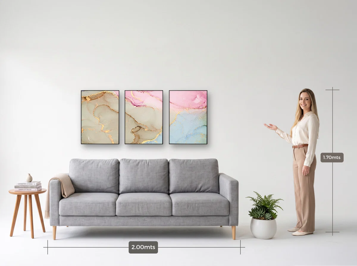 Trio 50×70 · Filete · preta · Sala · sofá de 2,00 m