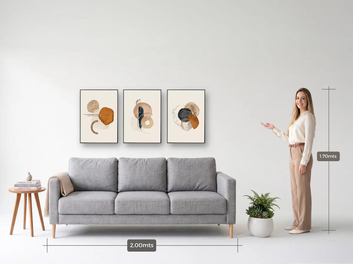 Trio 50×70 · Filete · preta · Sala · sofá de 2,00 m