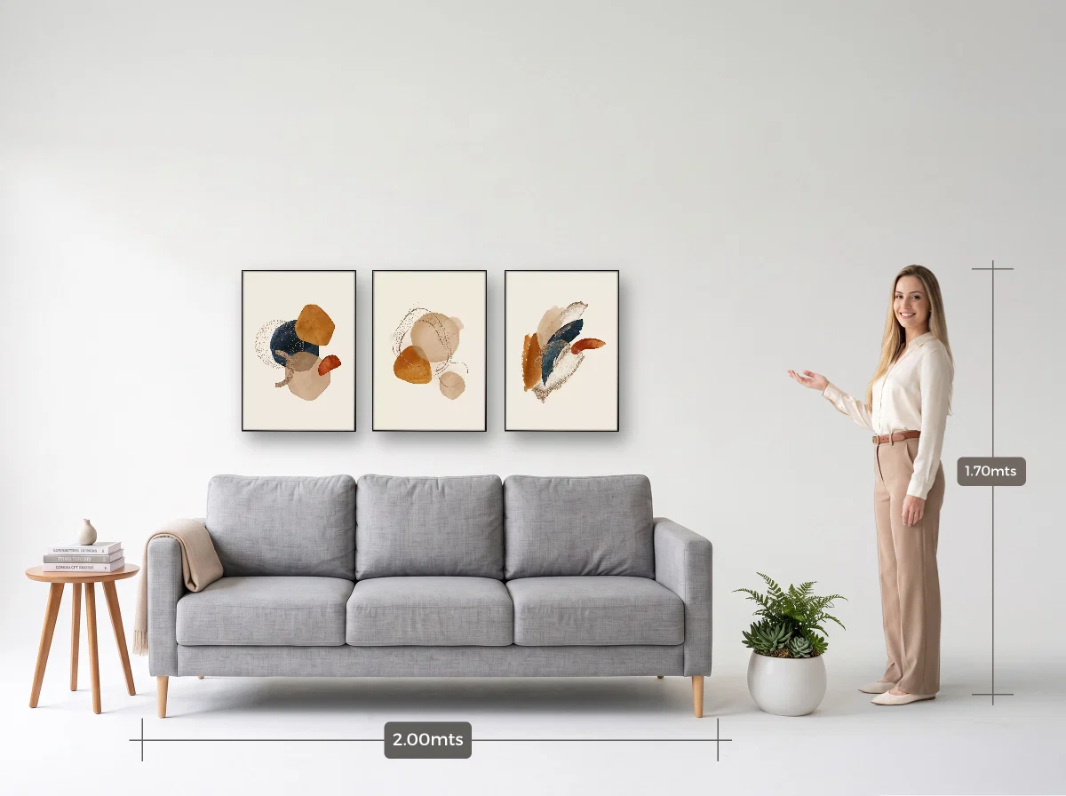 Trio 50×70 · Filete · preta · Sala · sofá de 2,00 m