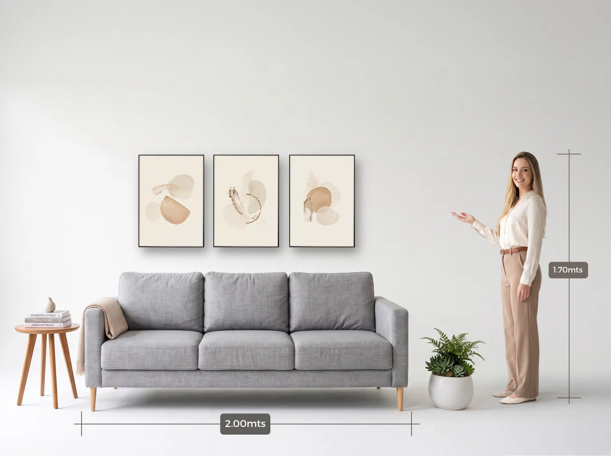 Trio 50×70 · Filete · preta · Sala · sofá de 2,00 m