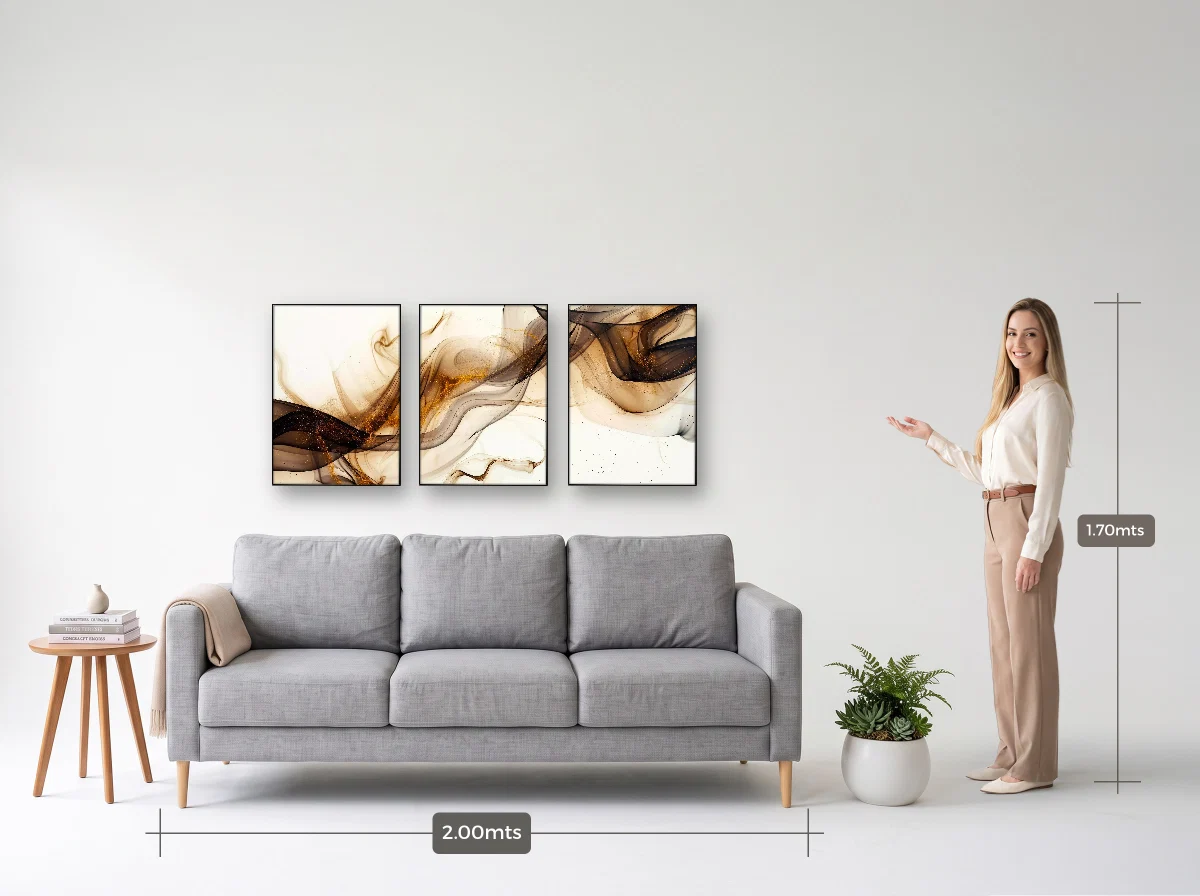 Trio 50×70 · Filete · preta · Sala · sofá de 2,00 m