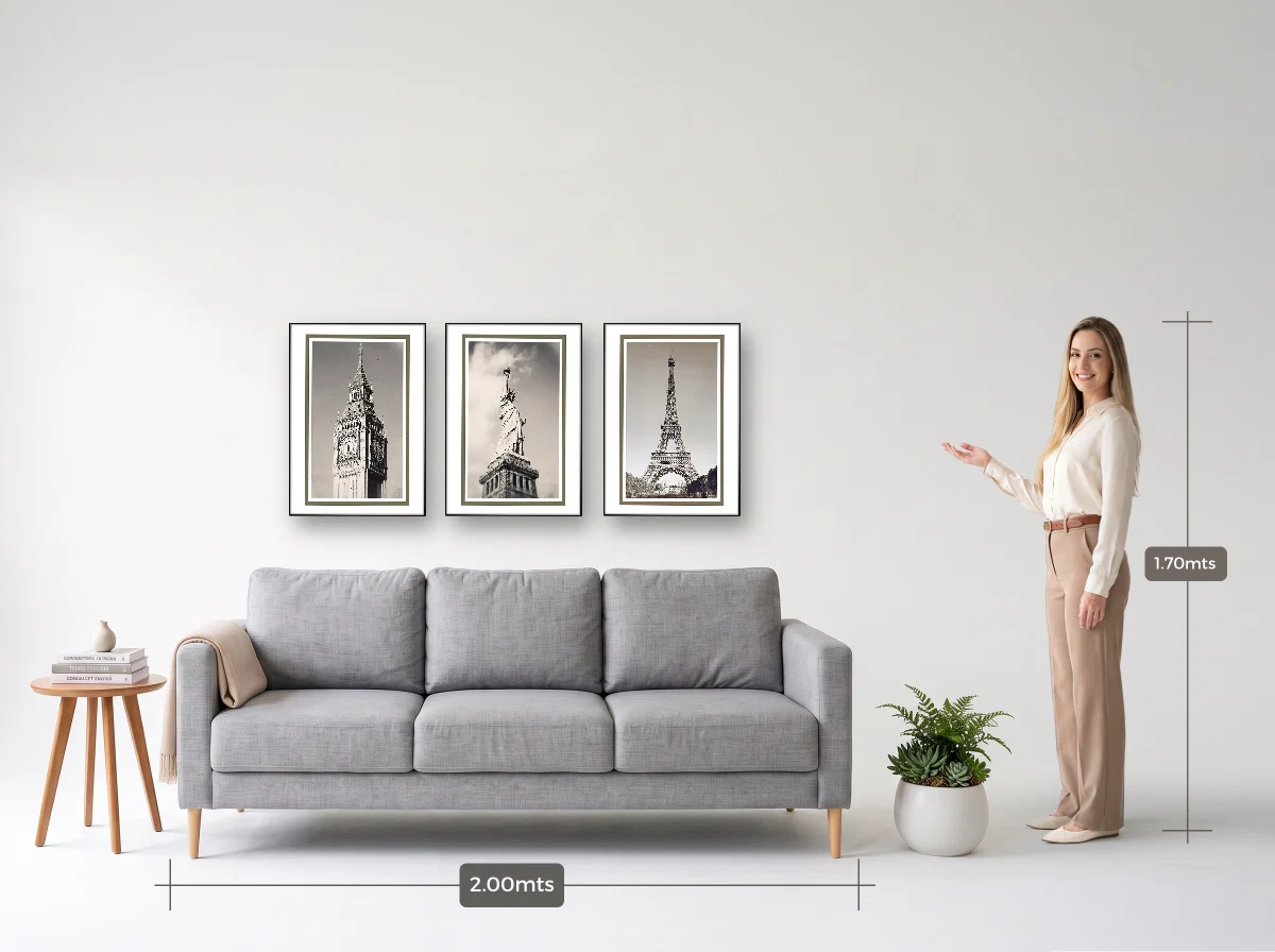 Trio 50×70 · Filete · preta · Sala · sofá de 2,00 m