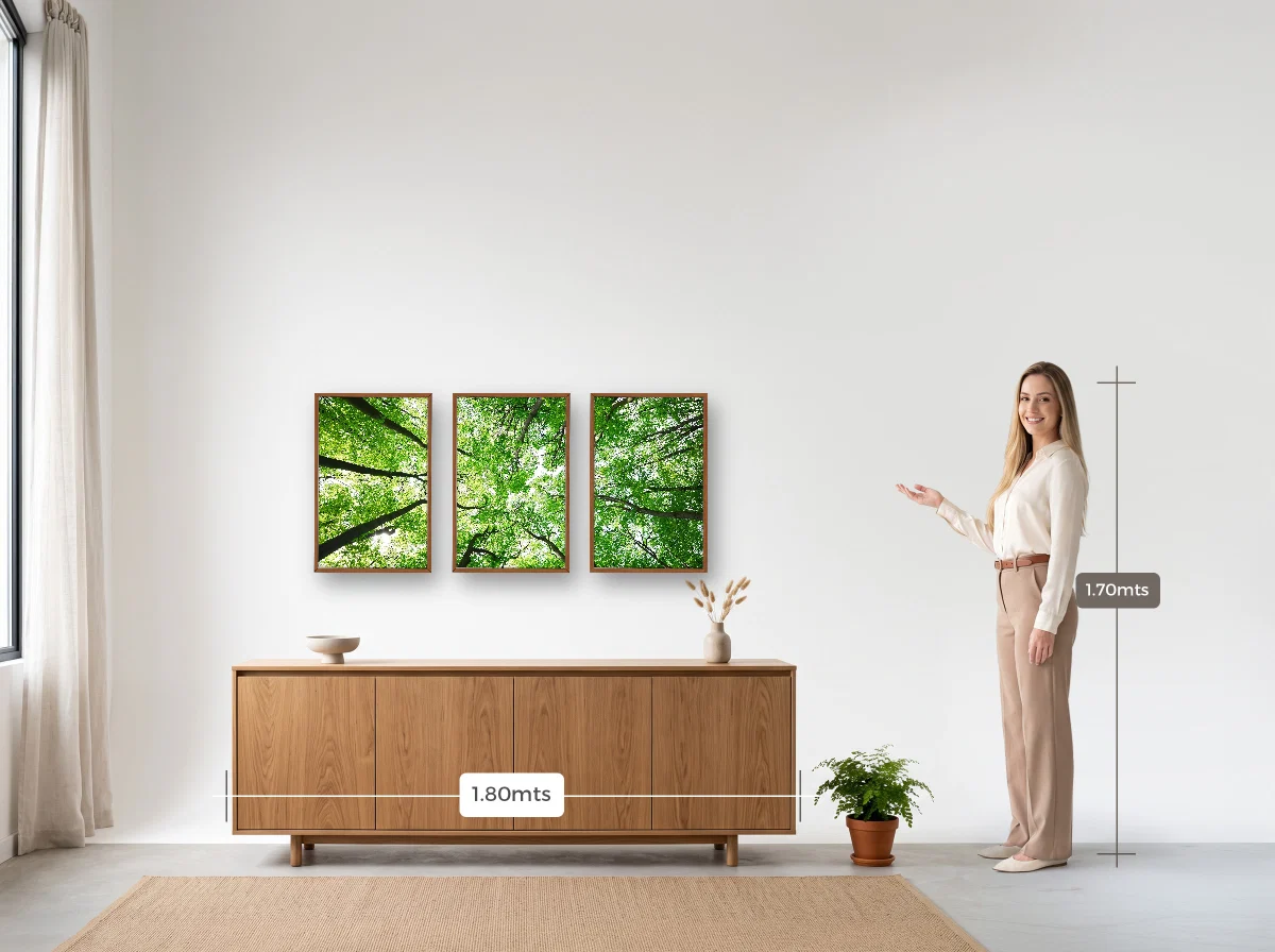 Trio 40×60 · Caixa · freijó · Sala · buffet de 1,80 m