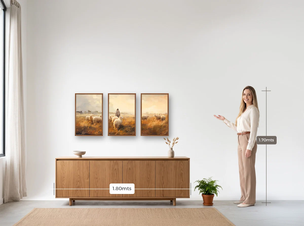 Trio 40×60 · Caixa · freijó · Sala · buffet de 1,80 m