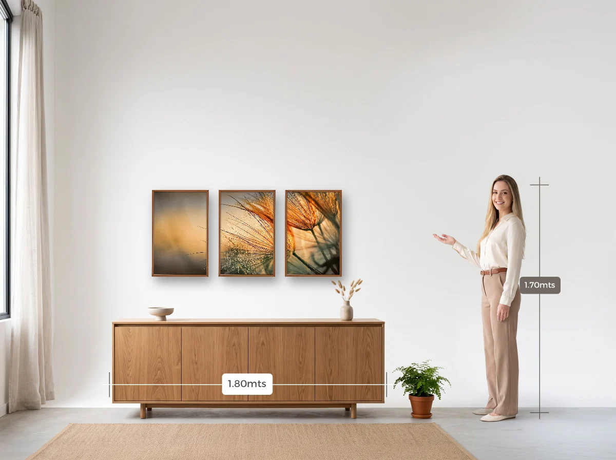Trio 40×60 · Caixa · freijó · Sala · buffet de 1,80 m