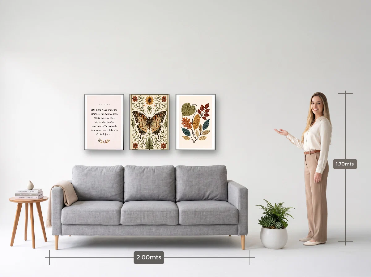 Trio 50×70 · Filete · preta · Sala · sofá de 2,00 m
