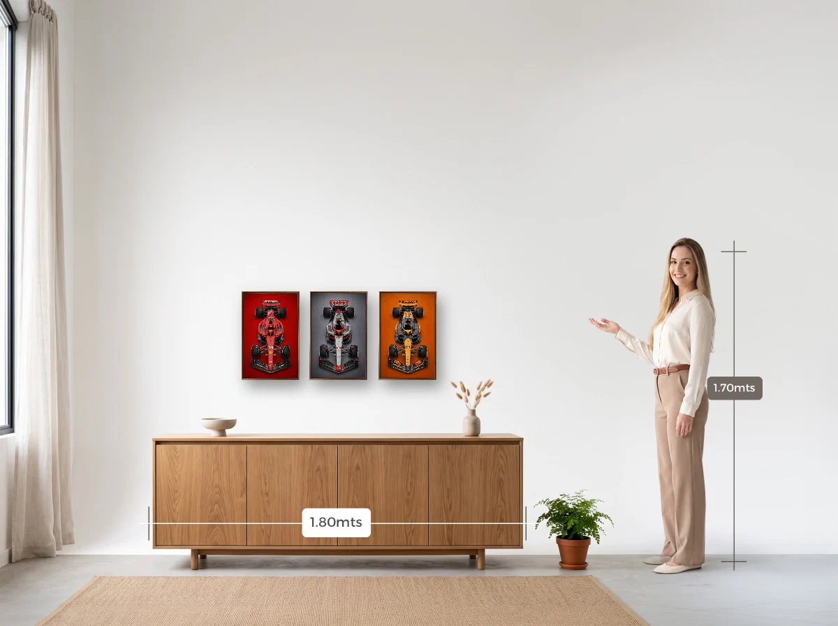 Trio 30×45 · Flutuante · tabaco · Sala · buffet de 1,80 m